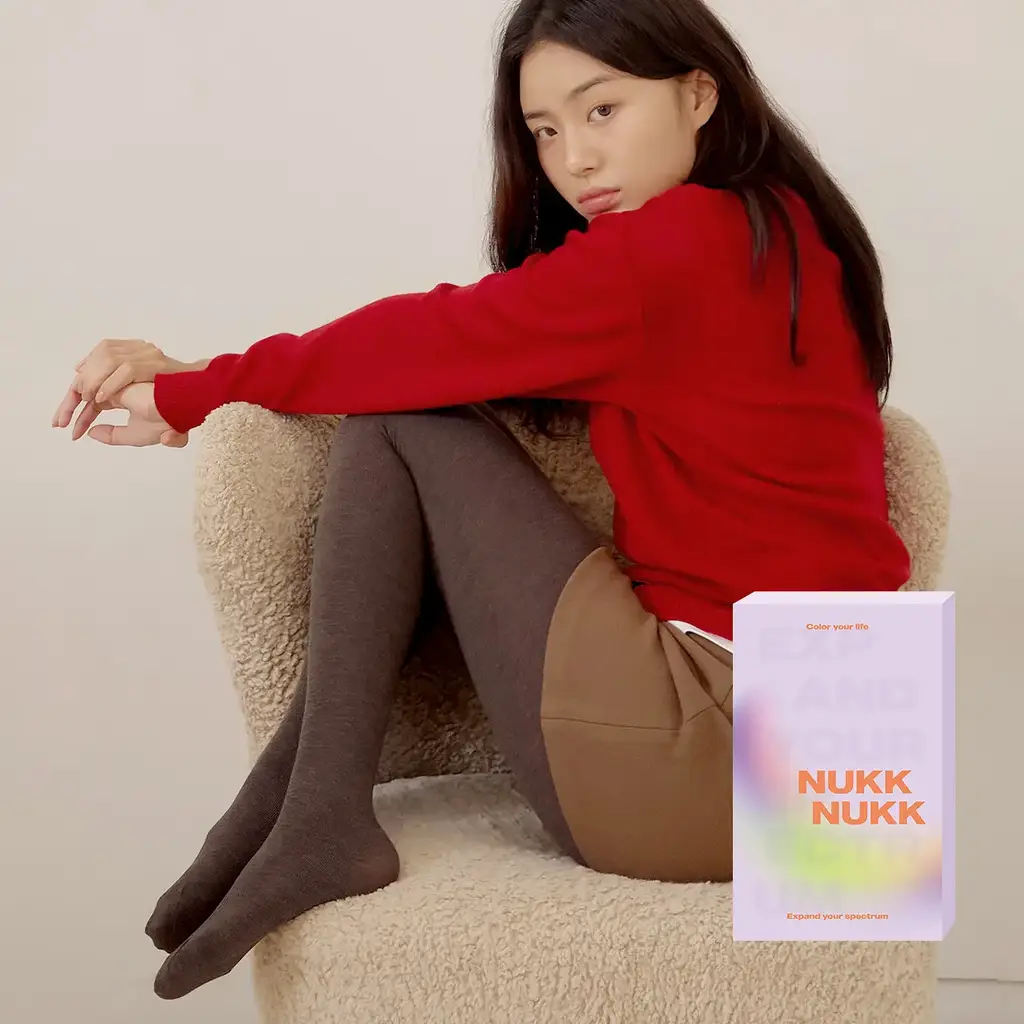 [류혜영 PICK] 마른파이브 넉넉 니트 모달면 스타킹 5colors (블랙/브라운/차콜/그레이/라이트그레이)